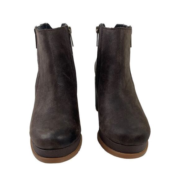 Sorel Blake Distressed Ankle Waterproof Leather Boots in Blackened Brown Size 7 - Picture 3 of 16